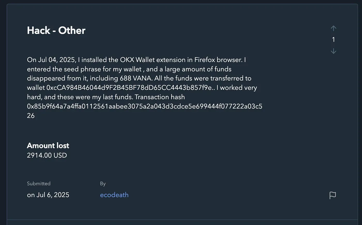 Report from one of the victims of GreedyBear