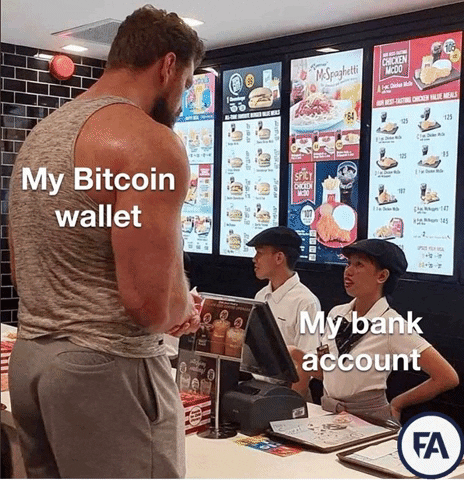 My bitcoin Wallet, my bank account meme