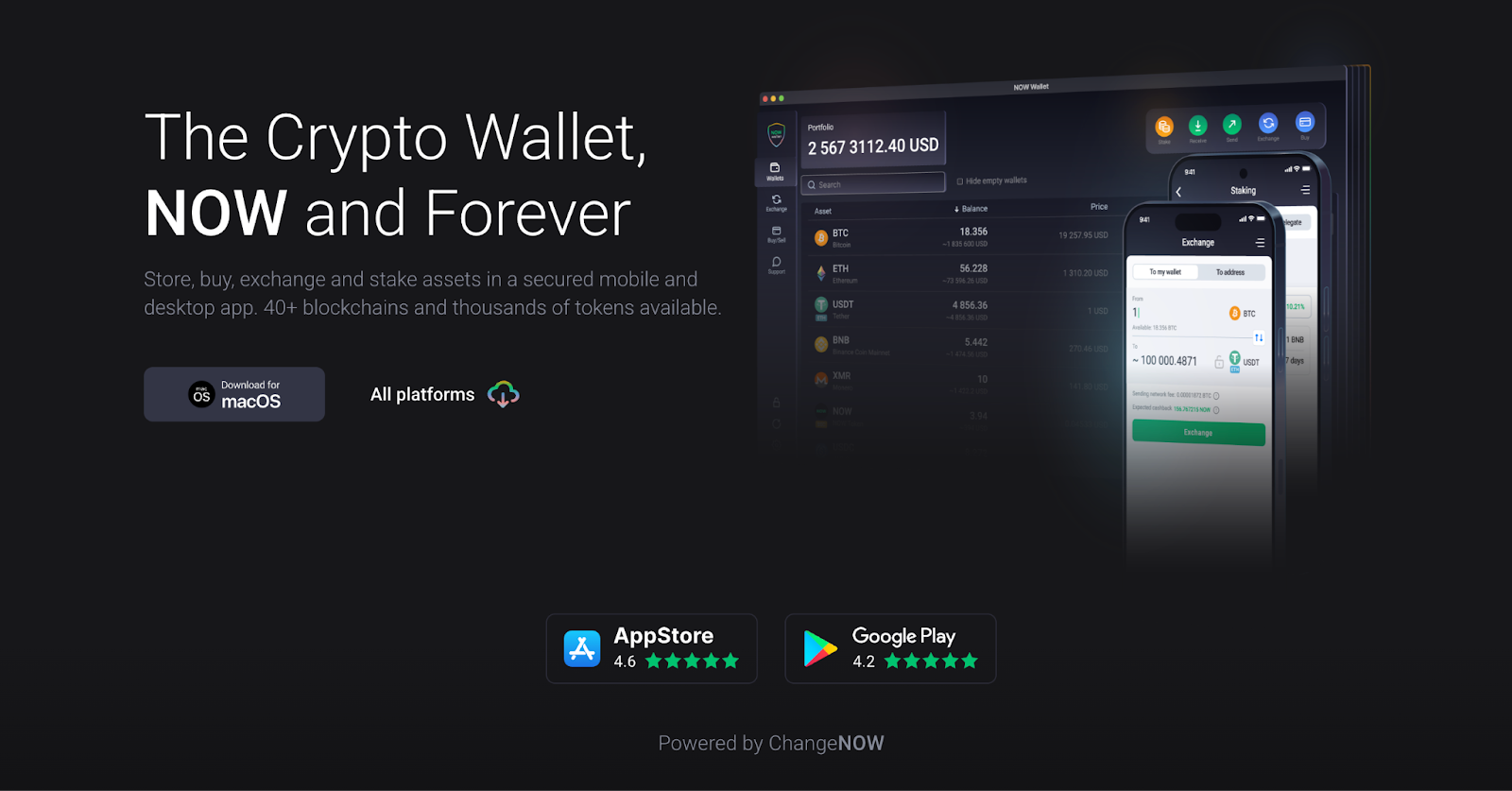 NOW Wallet for desktop and mobile