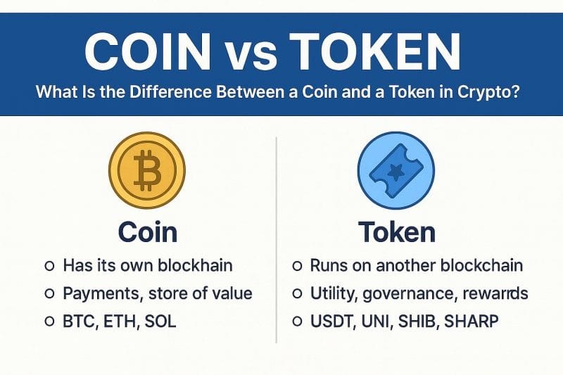 Difference between coin and token.
