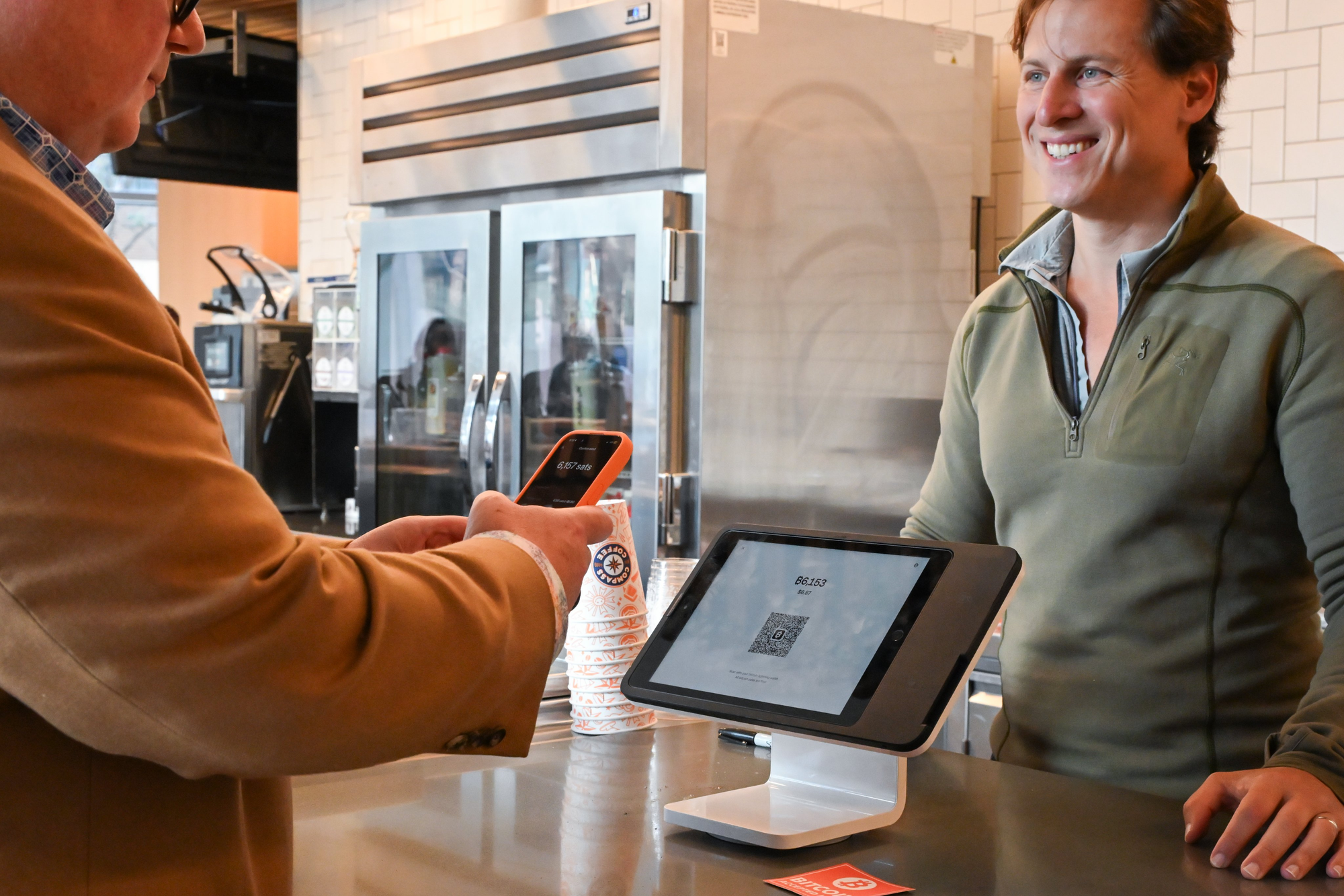 the first Square terminal in the world accepting Bitcoin