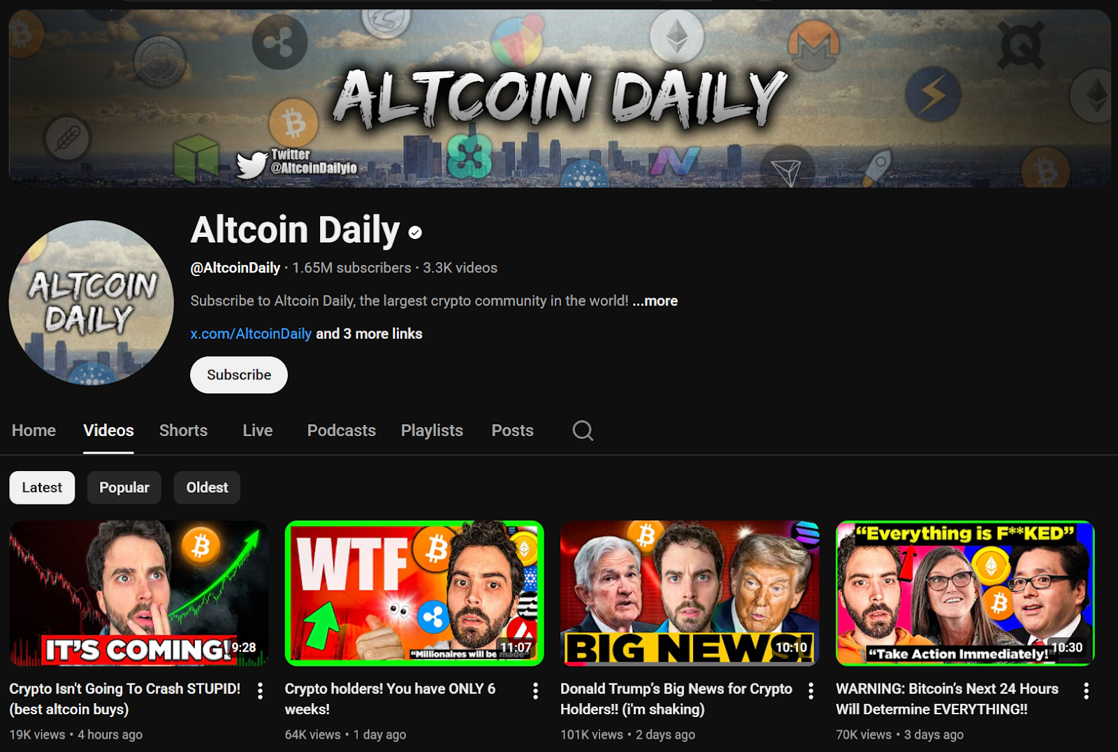 Altcoin Daily YouTube Channel 
