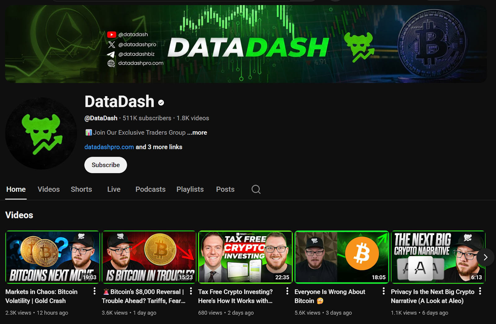 DataDash YouTube Channel 