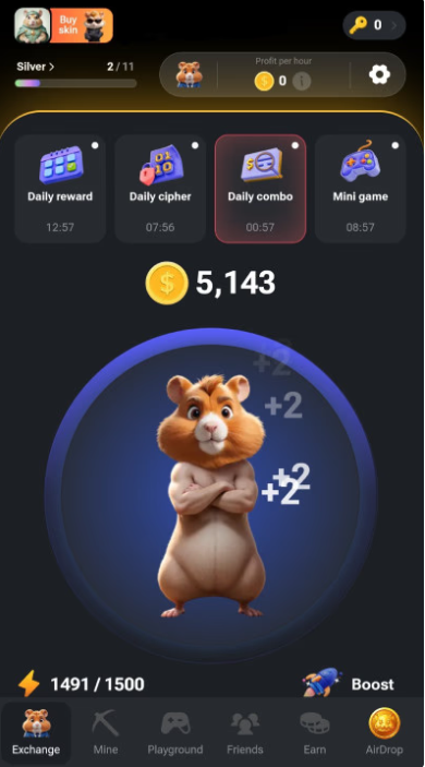Hamster Kombat screenshot. Source: BitDegree
