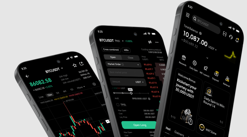 WEEX app. Source: WEEX