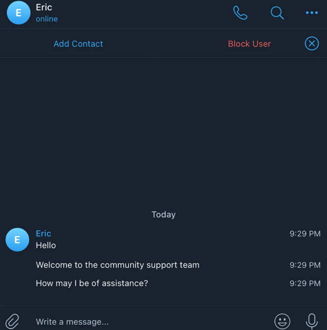 Fake assistance. Source: Crypto