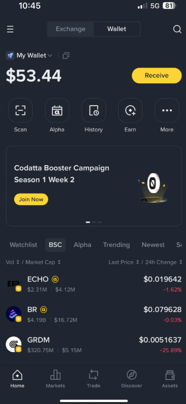 Binance Exchange wallet. Source: Reddit