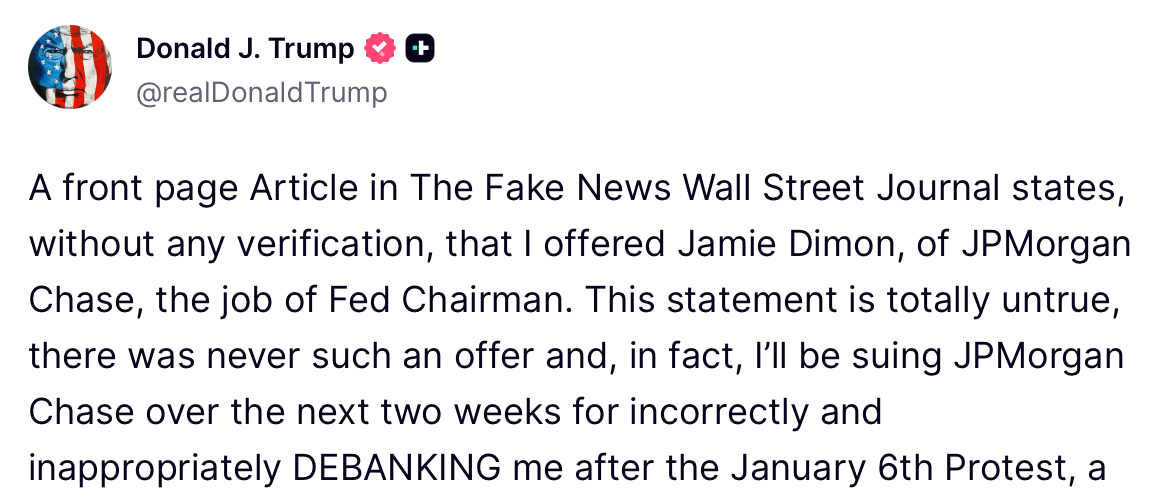 President Trump Statement on this. 