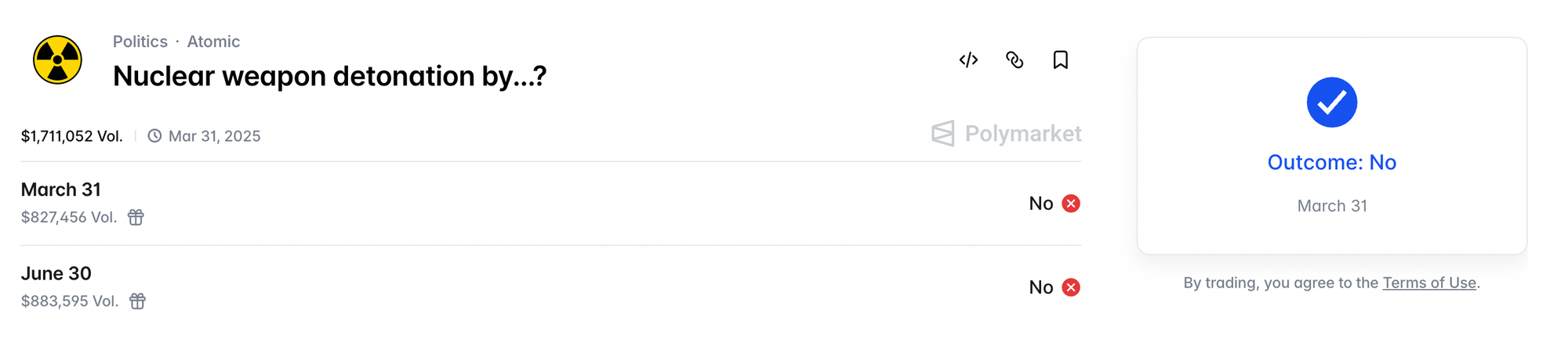 "Nuclear weapon detonation by…?"