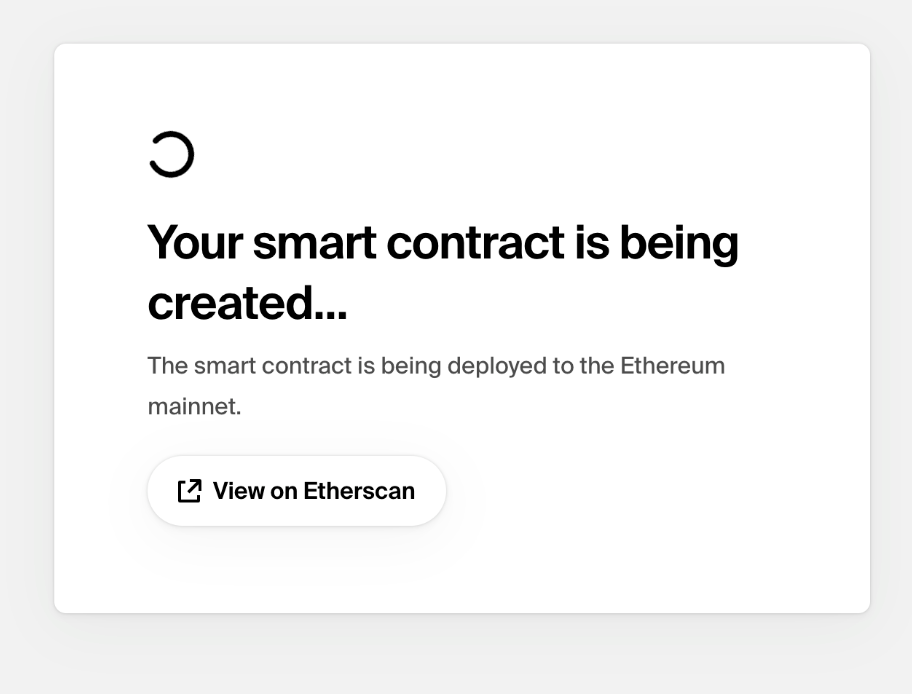 Deploying a smart contract