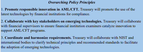 Principles formulated by the U.S. Treasury.