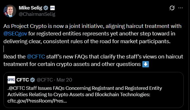  Mike Selig X comments.