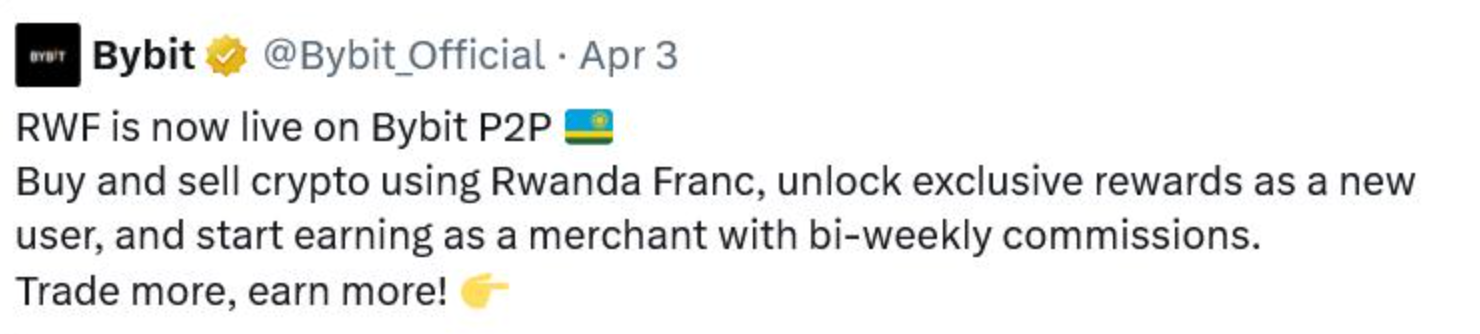 Bybit announcement. Source: X