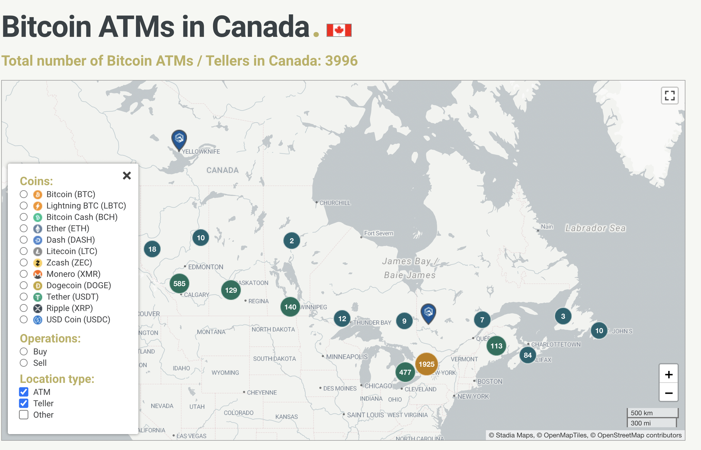 Crypto ATMs in Canada