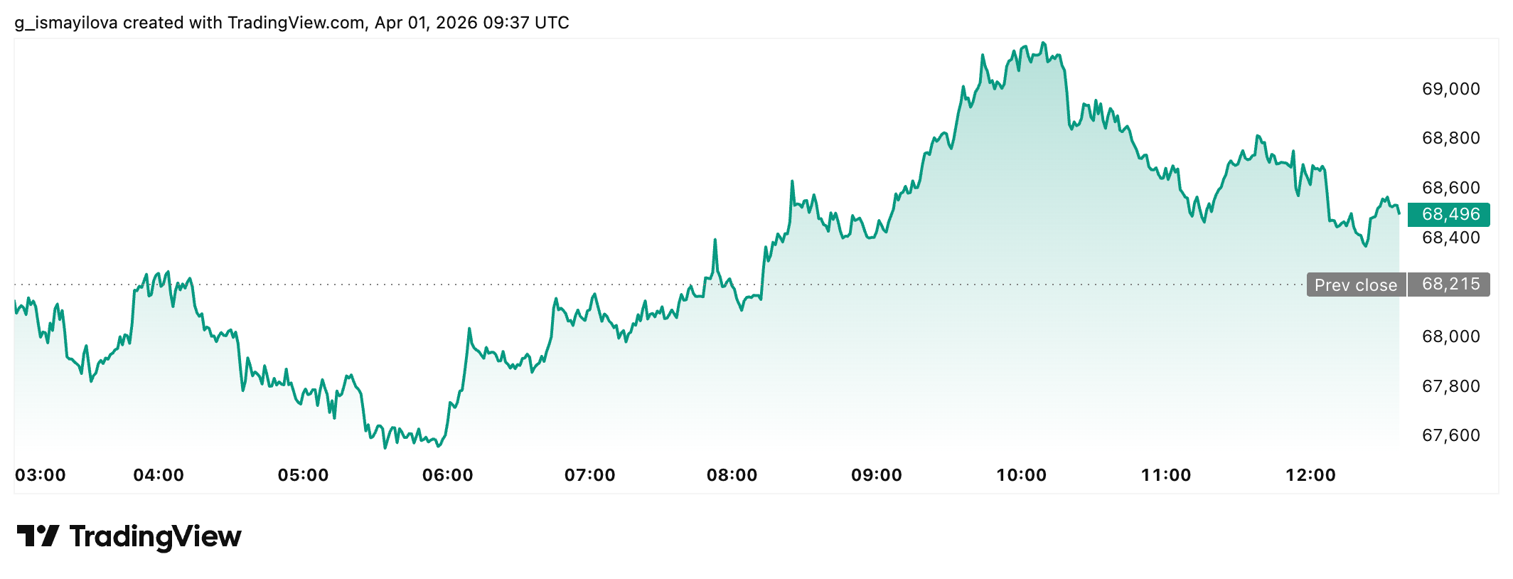 Bitcoin price chart. Source: TradingView 
