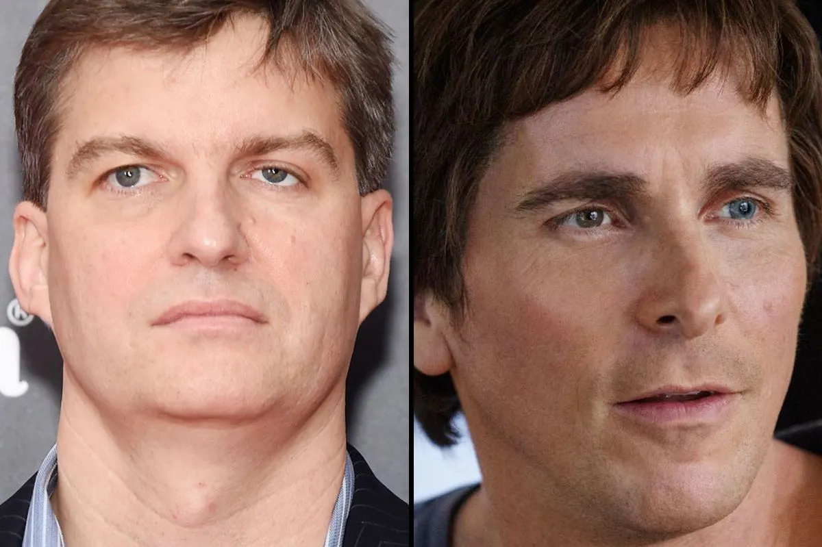 Mike Burry and Christian Bale who portrayed him the movie Big Short