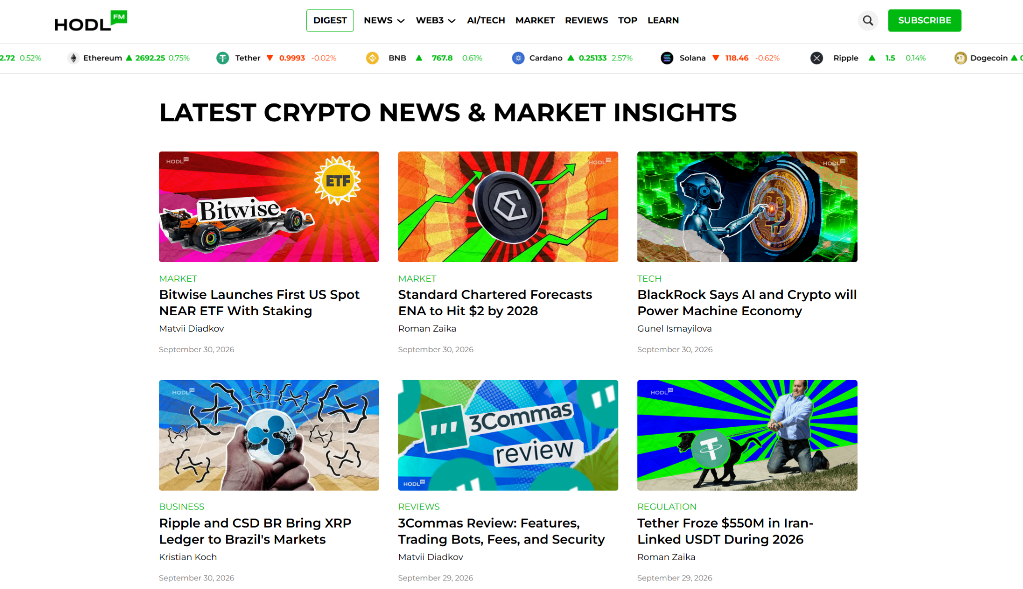 HodlFM homepage
