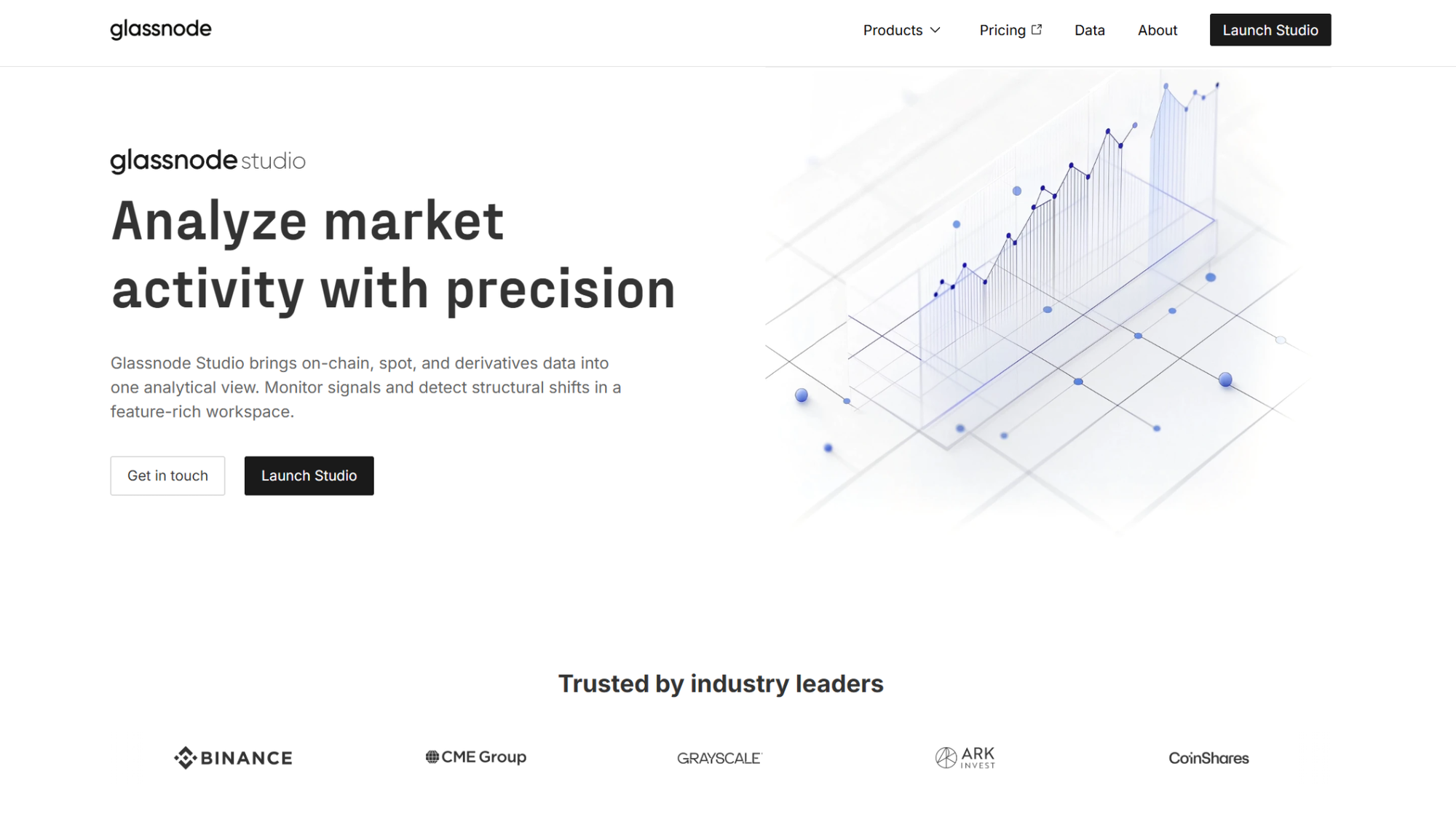 Glassnode homepage
