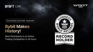 Bybit’s WSOT Achieves New GUINNESS WORLD RECORDS™ Title With Highest Number of Online Trading Participants in a Day